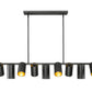 Z-Lite Lumina 12" 9-Light Matte Black Steel Linear Chandelier