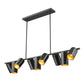 Z-Lite Lumina 12" 9-Light Matte Black Steel Linear Chandelier