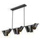 Z-Lite Lumina 12" 9-Light Matte Black Steel Linear Chandelier