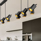 Z-Lite Lumina 12" 9-Light Matte Black Steel Linear Chandelier