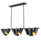 Z-Lite Lumina 12" 9-Light Matte Black Steel Linear Chandelier