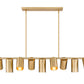 Z-Lite Lumina 12" 9-Light Modern Gold Steel Linear Chandelier