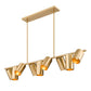Z-Lite Lumina 12" 9-Light Modern Gold Steel Linear Chandelier
