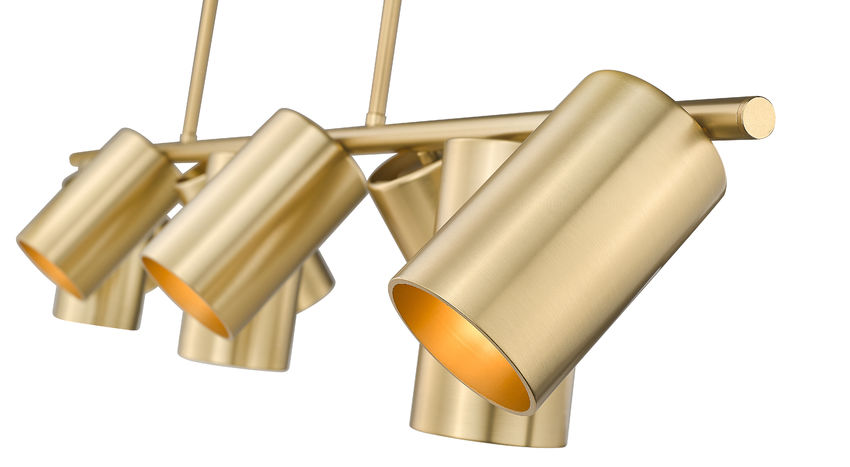 Z-Lite Lumina 12" 9-Light Modern Gold Steel Linear Chandelier