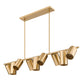 Z-Lite Lumina 12" 9-Light Modern Gold Steel Linear Chandelier