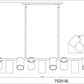 Z-Lite Lumina 12" 9-Light Modern Gold Steel Linear Chandelier