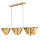 Z-Lite Lumina 12" 9-Light Modern Gold Steel Linear Chandelier