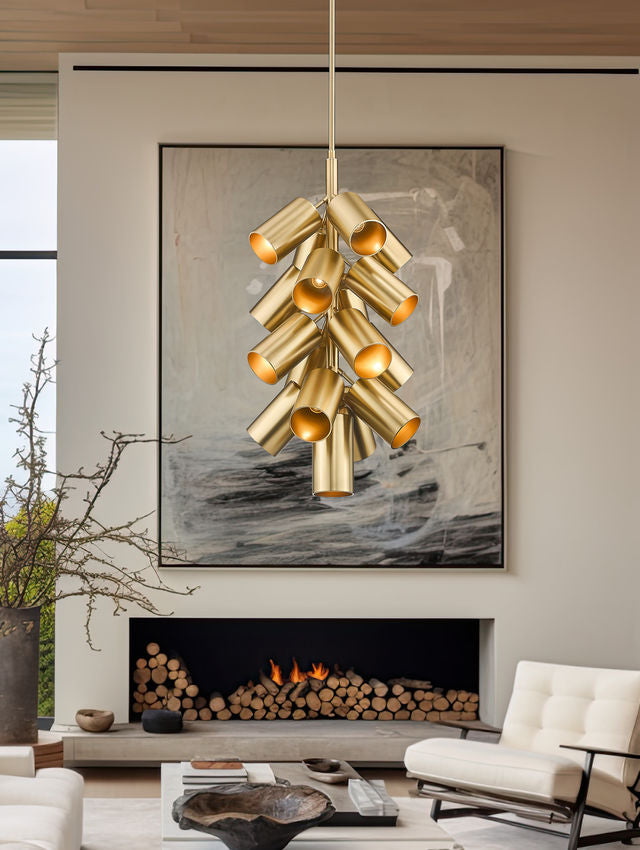 Z-Lite Lumina 17" 17-Light Modern Gold Steel Chandelier