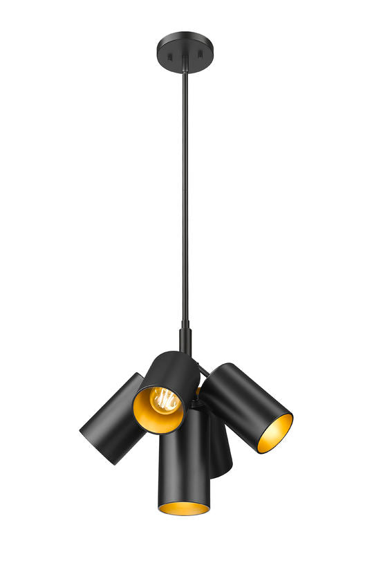 Z-Lite Lumina 17" 5-Light Matte Black Steel Chandelier