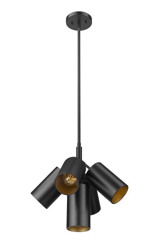 Z-Lite Lumina 17" 5-Light Matte Black Steel Chandelier