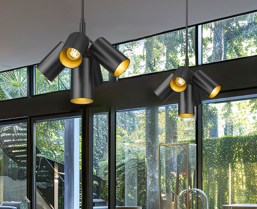Z-Lite Lumina 17" 5-Light Matte Black Steel Chandelier