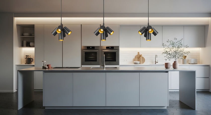 Z-Lite Lumina 17" 5-Light Matte Black Steel Chandelier