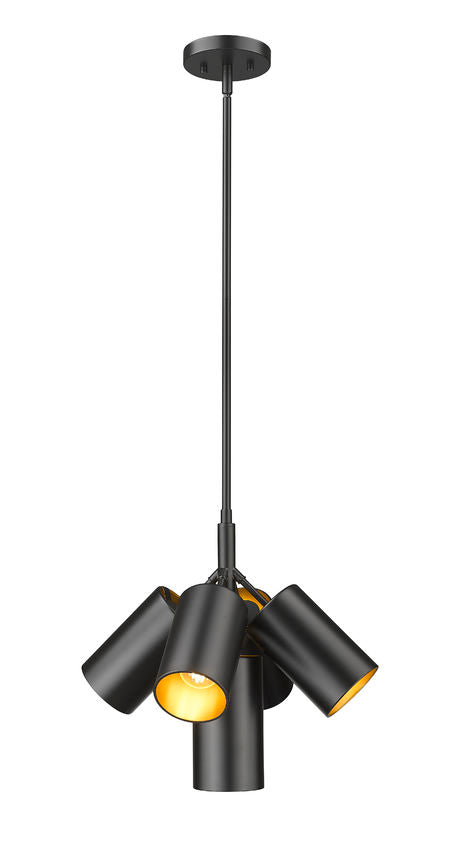 Z-Lite Lumina 17" 5-Light Matte Black Steel Chandelier