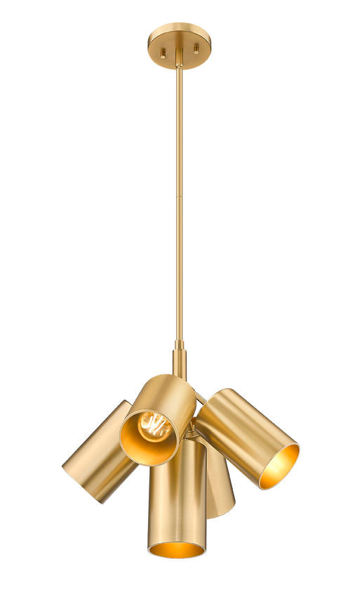 Z-Lite Lumina 17" 5-Light Modern Gold Steel Chandelier