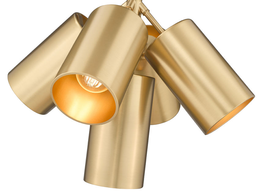 Z-Lite Lumina 17" 5-Light Modern Gold Steel Chandelier
