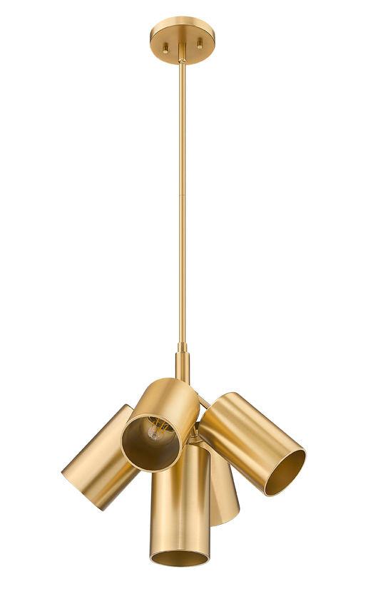 Z-Lite Lumina 17" 5-Light Modern Gold Steel Chandelier