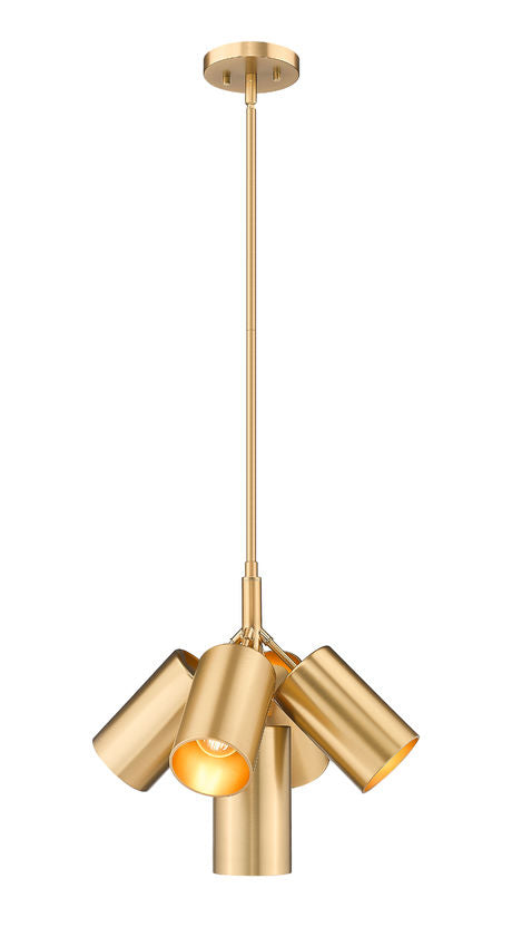Z-Lite Lumina 17" 5-Light Modern Gold Steel Chandelier