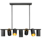 Z-Lite Lumina 17" 7-Light Matte Black Steel Linear Chandelier