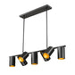 Z-Lite Lumina 17" 7-Light Matte Black Steel Linear Chandelier