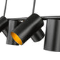 Z-Lite Lumina 17" 7-Light Matte Black Steel Linear Chandelier