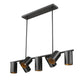 Z-Lite Lumina 17" 7-Light Matte Black Steel Linear Chandelier