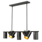 Z-Lite Lumina 17" 7-Light Matte Black Steel Linear Chandelier