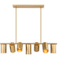 Z-Lite Lumina 17" 7-Light Modern Gold Steel Linear Chandelier