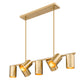 Z-Lite Lumina 17" 7-Light Modern Gold Steel Linear Chandelier