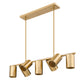 Z-Lite Lumina 17" 7-Light Modern Gold Steel Linear Chandelier