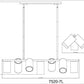 Z-Lite Lumina 17" 7-Light Modern Gold Steel Linear Chandelier