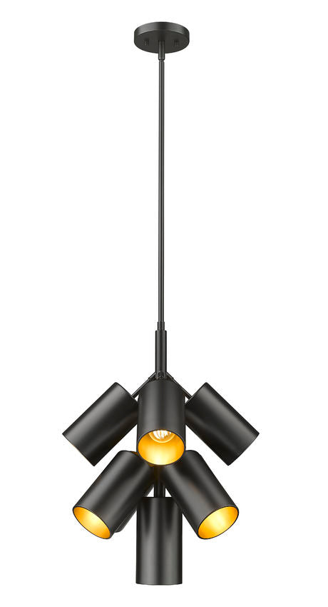 Z-Lite Lumina 17" 9-Light Matte Black Steel Chandelier