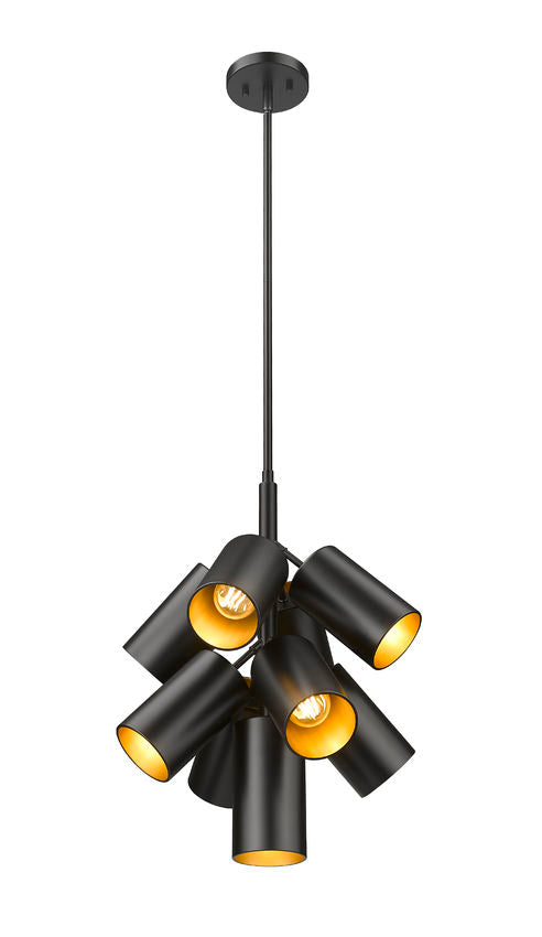 Z-Lite Lumina 17" 9-Light Matte Black Steel Chandelier