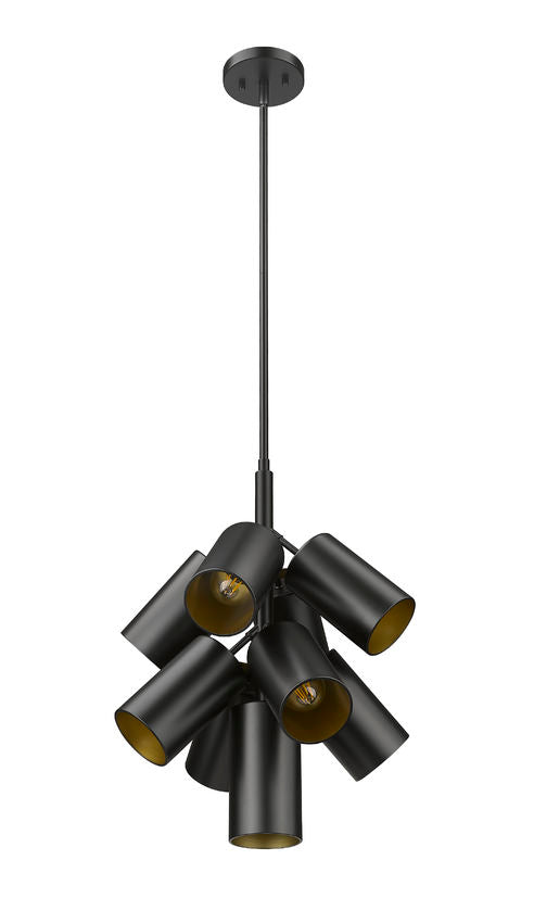 Z-Lite Lumina 17" 9-Light Matte Black Steel Chandelier