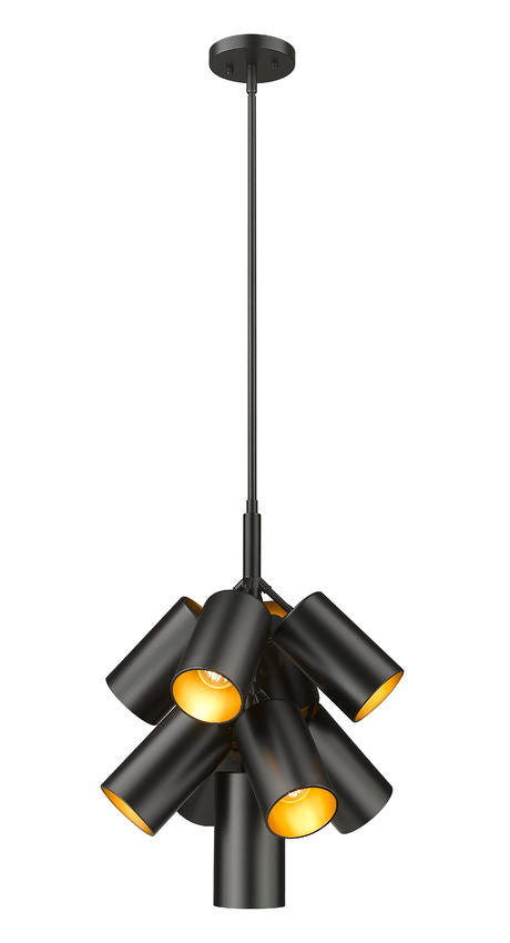 Z-Lite Lumina 17" 9-Light Matte Black Steel Chandelier