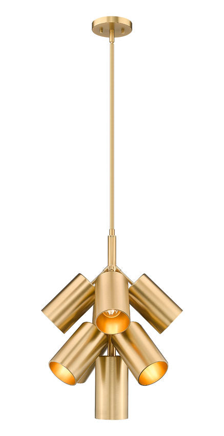Z-Lite Lumina 17" 9-Light Modern Gold Steel Chandelier
