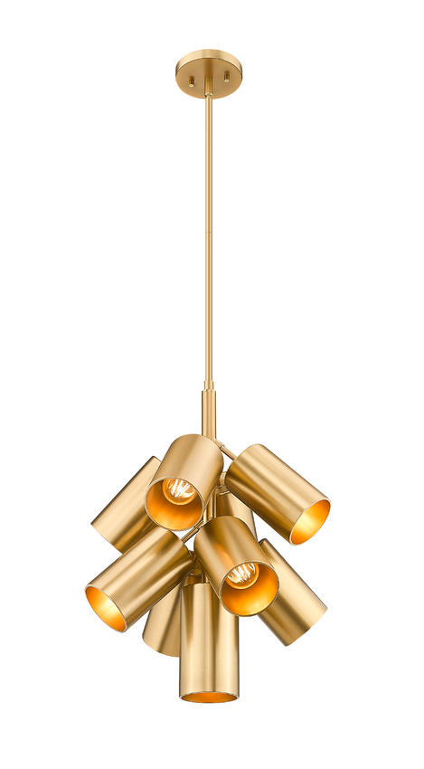Z-Lite Lumina 17" 9-Light Modern Gold Steel Chandelier