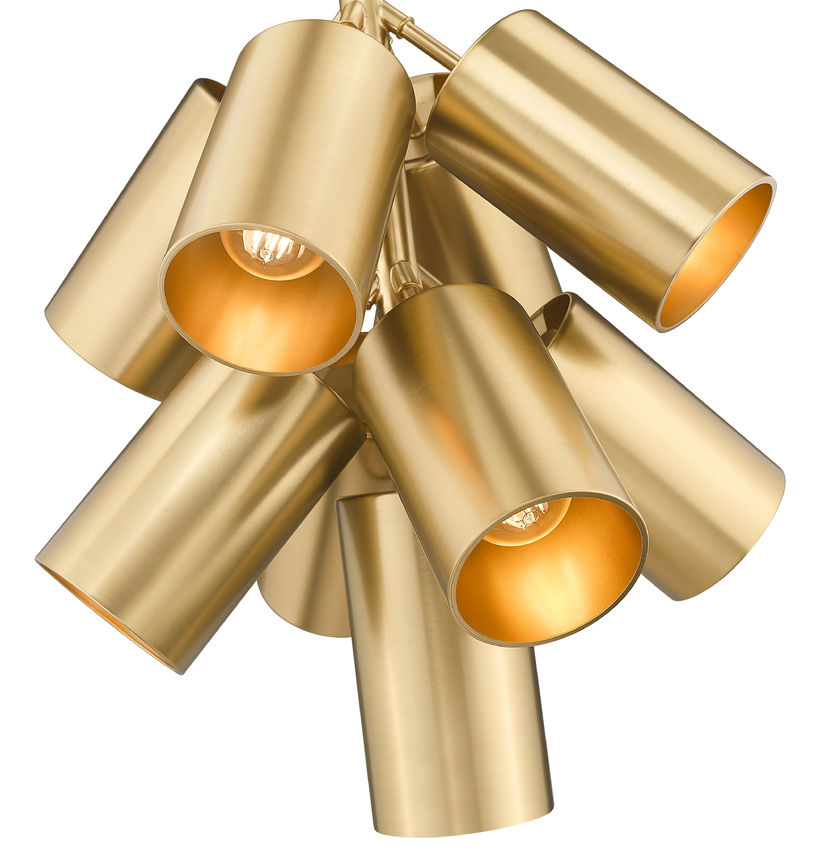 Z-Lite Lumina 17" 9-Light Modern Gold Steel Chandelier
