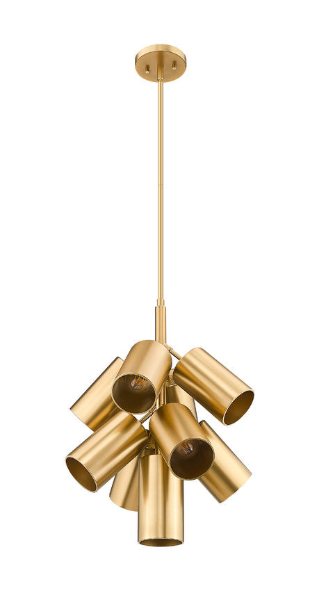 Z-Lite Lumina 17" 9-Light Modern Gold Steel Chandelier