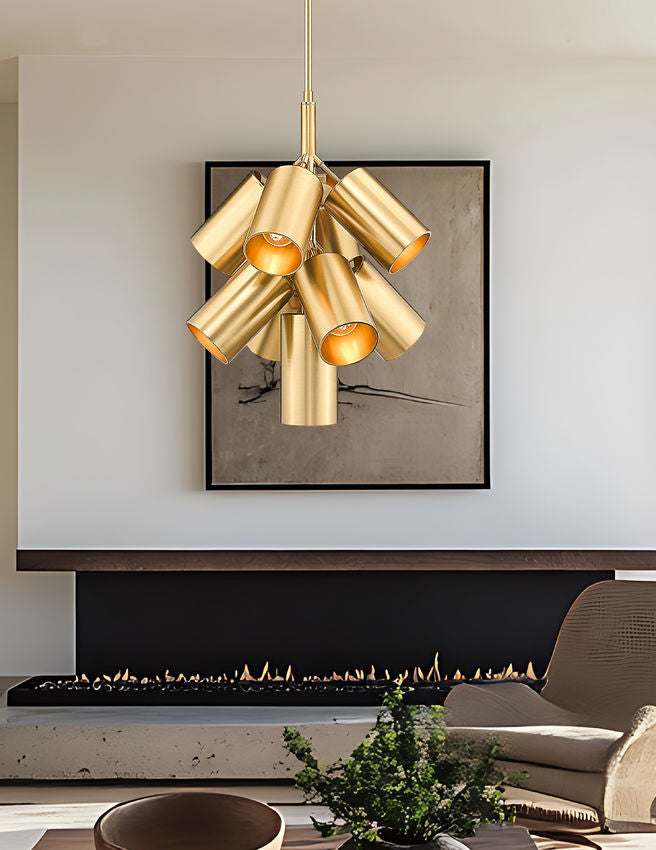 Z-Lite Lumina 17" 9-Light Modern Gold Steel Chandelier