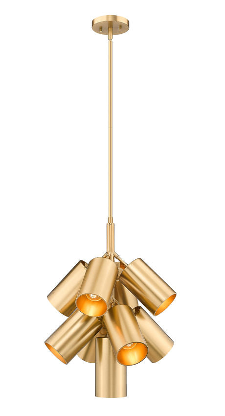Z-Lite Lumina 17" 9-Light Modern Gold Steel Chandelier