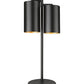 Z-Lite Lumina 9" 2-Light Matte Black Steel Table Lamp