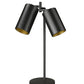 Z-Lite Lumina 9" 2-Light Matte Black Steel Table Lamp