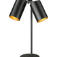 Z-Lite Lumina 9" 2-Light Matte Black Steel Table Lamp