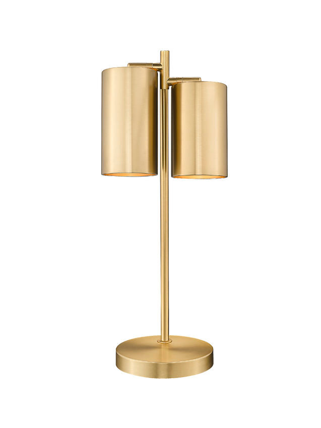 Z-Lite Lumina 9" 2-Light Modern Gold Steel Table Lamp