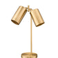 Z-Lite Lumina 9" 2-Light Modern Gold Steel Table Lamp