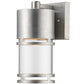 Z-Lite Luminata 4" 1-Light LED Brushed Aluminum Outdoor Wall Sconce With Clear Glass Shade