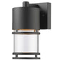 Z-Lite Luminata 4" 1-Light LED Oil Rubbed Bronze Outdoor Wall Sconce With Clear Glass Shade