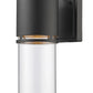 Z-Lite Luminata 5" 1-Light LED Black Outdoor Wall Sconce With Clear Glass Shade