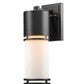 Z-Lite Luminata 5" 1-Light LED Black Outdoor Wall Sconce With Matte Opal Glass Shade