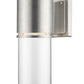 Z-Lite Luminata 5" 1-Light LED Brushed Aluminum Outdoor Wall Sconce With Clear Glass Shade